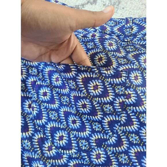 Coldwater Creek Chino Pants Womens 16 Blue Natural Fit Kaleidoscope Print Trendy - Picture 8 of 8